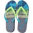 thumbnail image 7 of Norty Men's Casual Beach Pool Everyday Flip Flop Thong Sandal Shoe 41395-8D(M)US (Blue/Green Palm Trees), 7 of 7