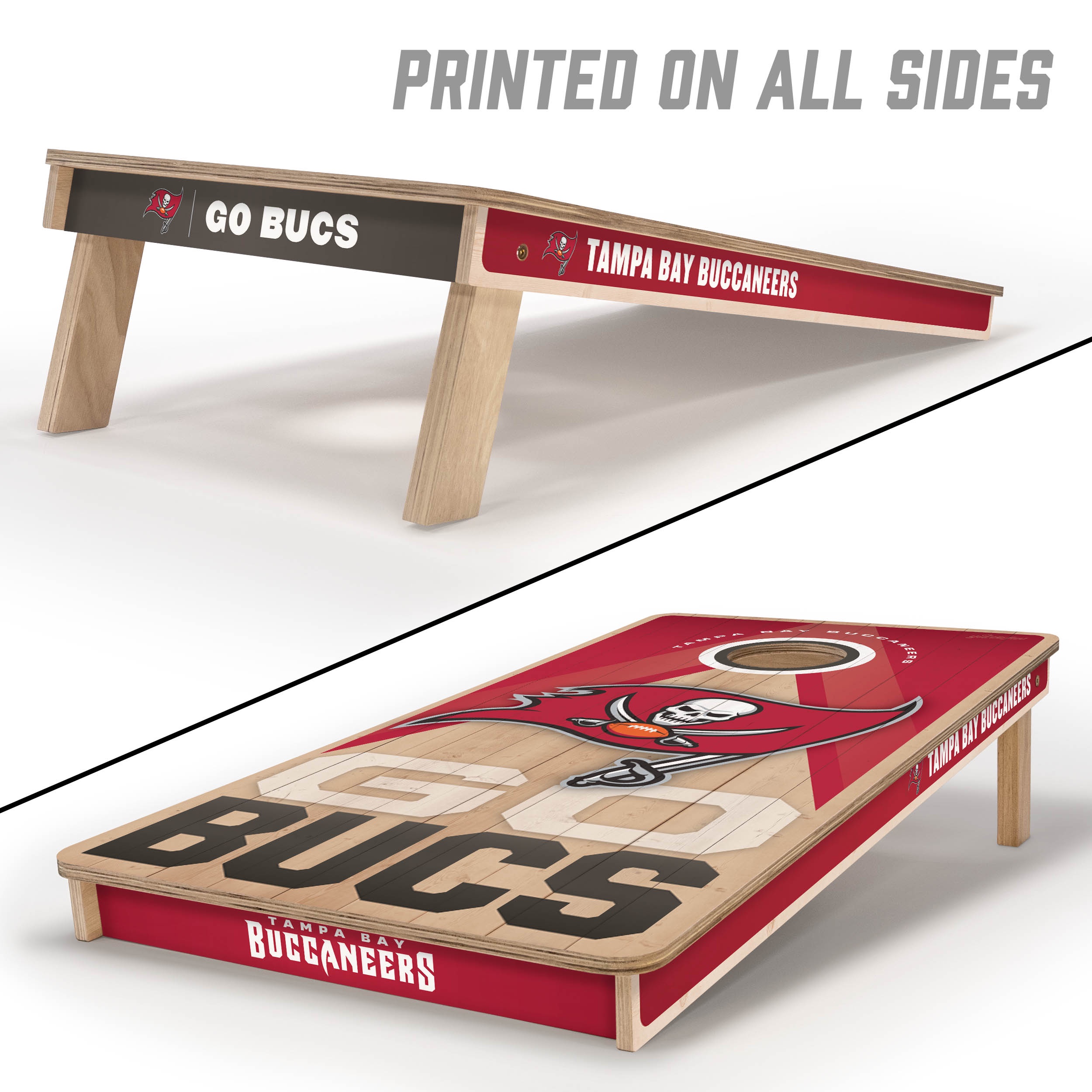 YouTheFan NFL Tampa Bay Buccaneers 2x4 Slogan Series Cornhole