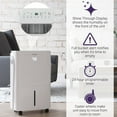 thumbnail image 4 of Freonic Energy Star 35-Pint 3,000 sq.ft. Portable Dehumidifier in White,FHCD351AWG, 4 of 12