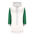 thumbnail image 5 of Jsaierl Women's Long Color Block Zip Up Hoodies Sweatshirts with Drawstring Pockets Casual Fall Travel Tops S-2XL, 5 of 7