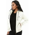 thumbnail image 6 of KVE Women's Faux Leather Jacket Waterproof Motorcycle Bomber Jacket Vintage PU Moto Biker Coat Beige Small, 6 of 9