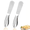 [#02]-Silver, variant on Bxaolu Pack of 2 Stainless Steel Butter Spreader Knife with Wooden Handle, Wide Stainless Steel Spreader Kitchen Knives for Sandwiches Butter Cheese