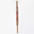 thumbnail image 4 of Hilason Beaded Hand Tooled Strong Genuine Leather Dog Collar Black/Tan Medium, 4 of 5