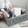 thumbnail image 3 of Frogued Folding Felt Laundry Storage Basket Kids Toys Dirty Clothes Bucket Organizer (White,L), 3 of 13