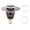 Black, variant on WNFJR Bathroom Sink Stopper，Bathroom Sink Strainer With Bouncing Core，2-in-1 Sink Stopper & Strainer,Universal Wash Basin Sink Stopper，Suitable for Bathroom Sink Drain Pipe