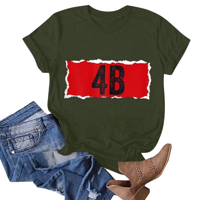 Puntoco Blusa de manga corta con estampado de moda para mujer, divertida camiseta de cuello redondo
