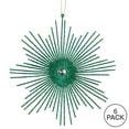 thumbnail image 2 of Vickerman 6.5" Seafoam Green Snowflake Burst Glitter Christmas Ornament, 6 per Bag, 2 of 2