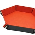 thumbnail image 2 of Square/Hexagonal Tray Bar Nightclub Game Board Folding PU Leather Plate PU Leather Plate Desktop Storage Box, 2 of 9