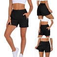 thumbnail image 4 of Shorts for Women Athletic Shorts with Pockets Lightweight Comfy Running Shorts with Liner Summer Gym Casual, 4 of 6
