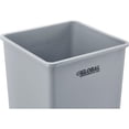 thumbnail image 4 of Global Industrial Square Plastic Trash Can 35 Gallon Gray, 4 of 5