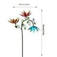 thumbnail image 3 of Large Metal Multi Colored Flower Butterfly Wind Spinner, Colorful Wind Spinner with Metal Stake for Outdoor Garden Yard Lawn Patio Decor, Fade and Weather Resistant, 3 of 7
