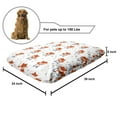thumbnail image 2 of Fox Pet Bed, Wild Animal Character with Scooter Little Repeating Trees, Chew Resistant Pad for Dogs and Cats Cushion with Removable Cover, 24" x 39", Burnt Orange Indigo, by Ambesonne, 2 of 4