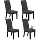 thumbnail image 1 of Juego de 4 fundas elásticas para sillas de comedor, color gris oscuro, fáciles de usar, 1 of 7