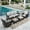 Light Gray, variant on MF Studio 7-Seat Wicker Patio Furniture Set with 2 Swivel Chairs & 3-Seat Sofa with 2 Ottoman, Outdoor Sectional Conversation Set for Garden, Blue
