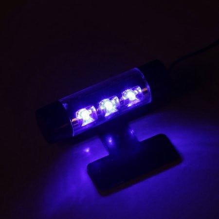4x 3LED Car Charge 12V Glow Interior Decorative 4in1 Atmosphere Blue Light (Best Light To Charge Glow In The Dark)