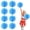 Matte Blue, variant on 10 Pcs pom poms Cheer,pom poms Cheerleading with Finger Holes Cheer Pom Pomsfor Dance, Matches