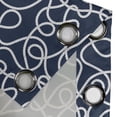 thumbnail image 5 of Ambesonne Navy Grommet Curtain, Tangled Ocean Marine Theme, 50" x 54", Navy Blue and White, 5 of 6