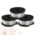 thumbnail image 2 of Juego de 3 carretes de repuesto para desbrozadoras, cabezal de corte de hilo de nailon y cuerdas de siega compatibles con Black Decker AF-100-3ZP (plateado)., 2 of 6