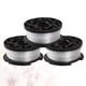 thumbnail image 2 of Juego de 3 carretes de repuesto para desbrozadoras, cabezal de corte de hilo de nailon y cuerdas de siega compatibles con Black Decker AF-100-3ZP (plateado)., 2 of 6