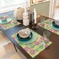 thumbnail image 6 of Placemats Set Of 4 / 6, Flowers Leaves Pattern Placemats For Dining Table Indoor/Outdoors Heat Resistant Washable Placemats 18" X 12", 6 of 8