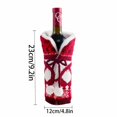 thumbnail image 3 of 2PC Yarn ball knitted red wine set Christmas decoration atmosphere supplies home holiday wine bottle set, 3 of 5