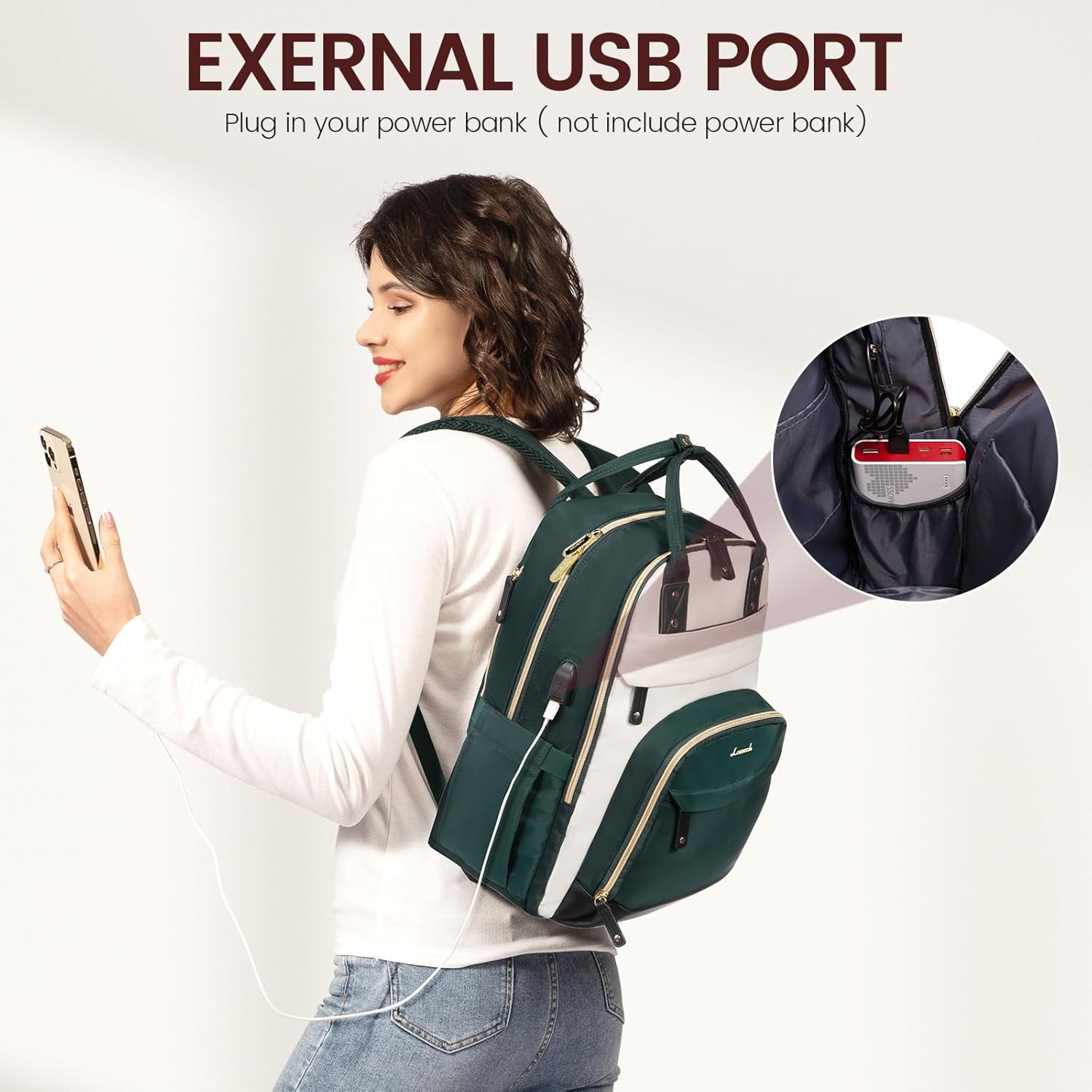 LOVEVOOK Backpack for Women, Fits 15.6 Inch Laptop Bag, School Backpacks, Fashion Travel Work Anti-theft Bag, Business Computer Waterproof College Backpack Purse
