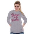 thumbnail image 5 of Cute Inspirational Motivation Alien Women's Long Sleeve T Shirt Brisco Brands M, 5 of 6