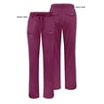 thumbnail image 5 of Adar Pro Scrubs For Women - Skinny Leg Yoga Scrub Pants - P4100P - Wine - XL, 5 of 7