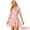 Pink, variant on DARING DIVA Layered Tiered Semi Sheer Chiffon Mini Dress S Apricot