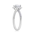 thumbnail image 2 of 2 Ct Diamant Coussin Halo Bague de Fiançailles Double Rangée Solitaire Or Blanc, 2 of 4