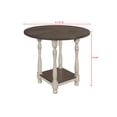 thumbnail image 5 of Home Design Ashley Antique Gray/Taupe Round Counter Table with Square Storage Shelf, Turned Legs, Two-Tone Design, Traditional Style, Durable Wood Construction, Space-Saving Design, 5 of 5