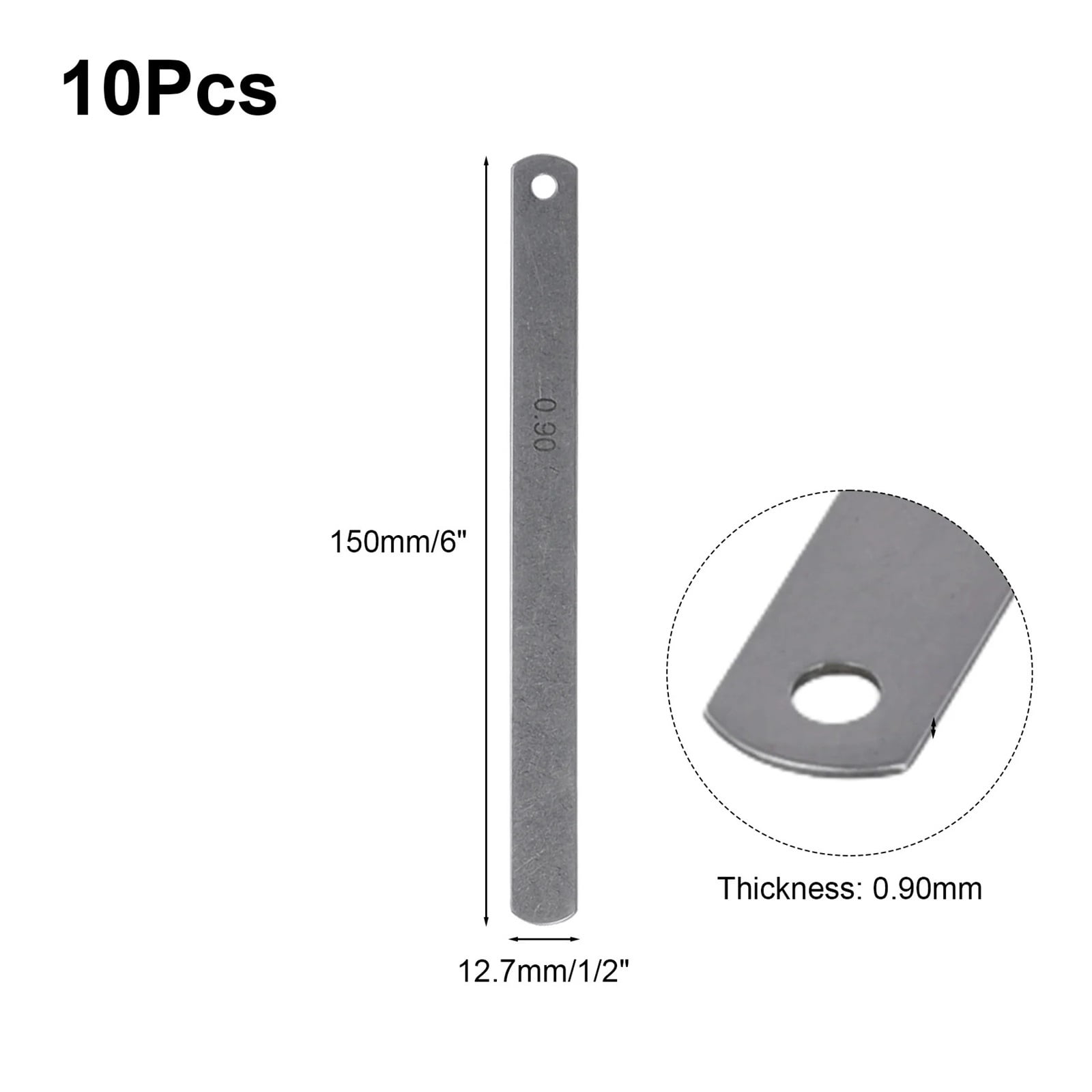 10 Blades Metric Steel Feeler Gauge 0.9mm Thickness Filler Gauge Offset Valves For Measuring Valve Clearances Guitar Setup ,Easy Identification