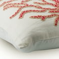 thumbnail image 2 of The HomeCentric Oreiller Euro Décoratif, Housses d'Oreiller Euro Rouges Lot de 2, 26x26 Pouces (65x65 cm) Housses d'Oreiller Européennes en Lin, Corail, Algues Marines, Perlées, Style Plage Taies Européennes - Secrets Corail, 2 of 3