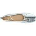 thumbnail image 5 of Sam Edelman Ari Soft Silver Bow Detailed Slip On Squared Toe Ballet Flats (Soft Silver, 10), 5 of 6