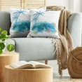 thumbnail image 5 of Ambesonne Beach Throw Pillow Cover 2 Pack, Seashells Blue Palm Art, 24", Blue White, 5 of 7