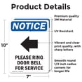 thumbnail image 2 of (2 Pack) Please Ring Door Bell Sign, 2 of 7