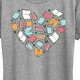 thumbnail image 3 of Instant Message - Book Heart - Women's Short Sleeve Graphic T-Shirt, 3 of 6