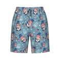 thumbnail image 6 of KLL Independence With Gnome Men's Casual Summer Beach Shorts Hawaiian Shorts with Pockets-Large, 6 of 6