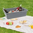 thumbnail image 5 of CadineUS  32L Plastic Commercial Utility Bus Box, Pack of 4 Plastic Rectangle Bus Tub, Grey, 5 of 6