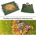 thumbnail image 2 of Leaf Bag, Reusable & Waterproof 2 In 1 Waste Bags Tarp Trash Canvas, Collapsible Large Capacity With Handles, 2 of 5