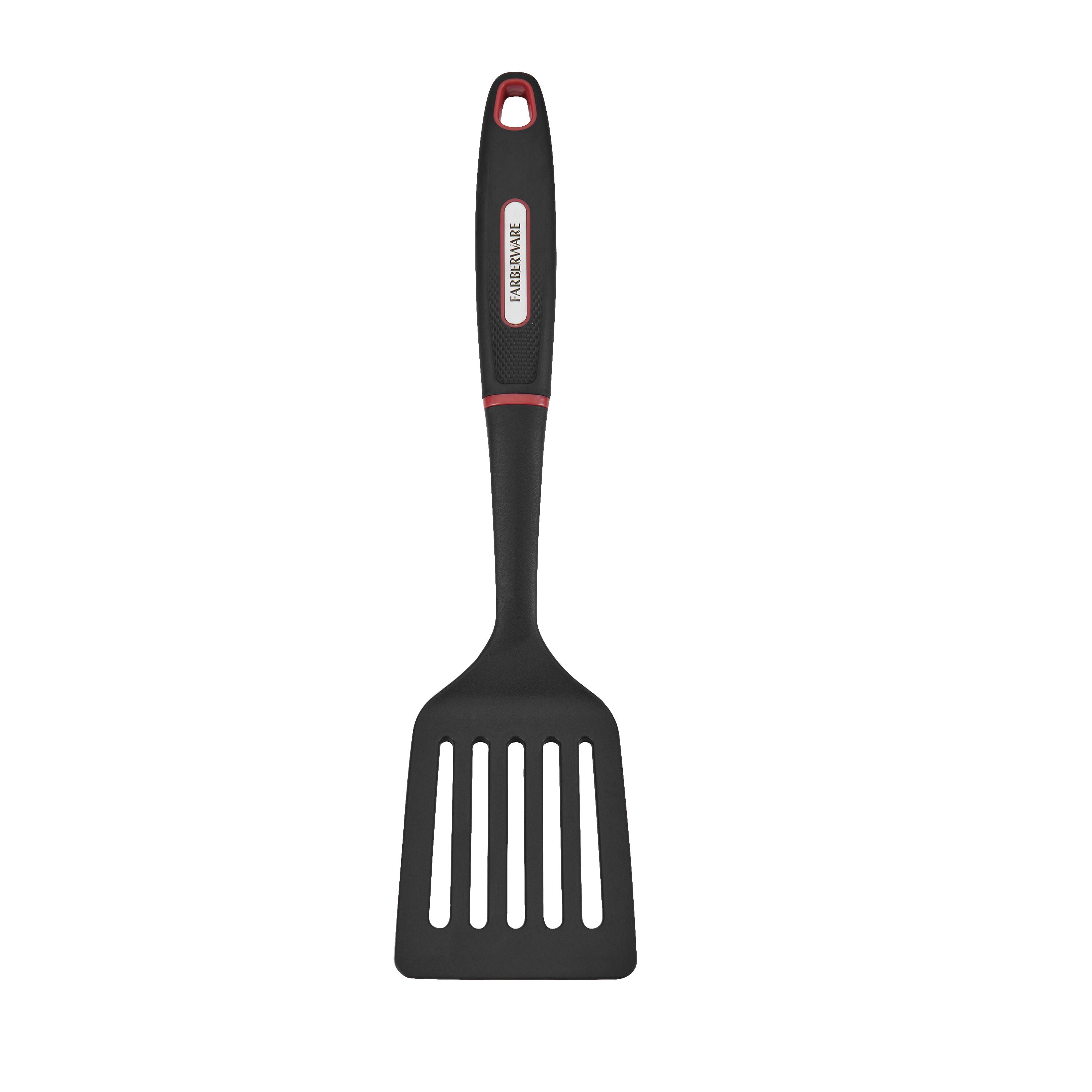 (2 pack) Farberware Soft Grips Slotted Turner, Black, 13 in