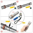 thumbnail image 4 of Rechargeable LED Flashlight 5 Modes Zoomable 100m Tactical Torch with 18650 Battery and Charger, Aluminum Alloy Portable Survival Light for Camping Hiking Emergency Night Outdoor Gear, 4 of 10