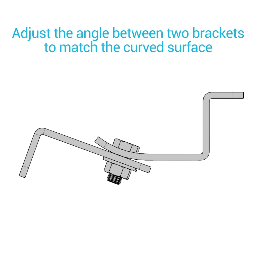 Renogy Solar Panel Mounting Curved Z Bracket -- Set of 4