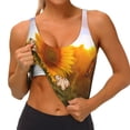 thumbnail image 3 of KLL butterflies flying near sunflower in field for Workout Tank Tops for Women,U Back Fitness Top Built in Shelf Bras Padded Fit for Yoga Gym-Medium, 3 of 8