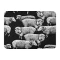 thumbnail image 1 of NUDECOR Sheep in Vintage Engraved on Pattern Black Funny Doormat Floor Rug Bath Mat 23.6x15.7 inch, 1 of 1