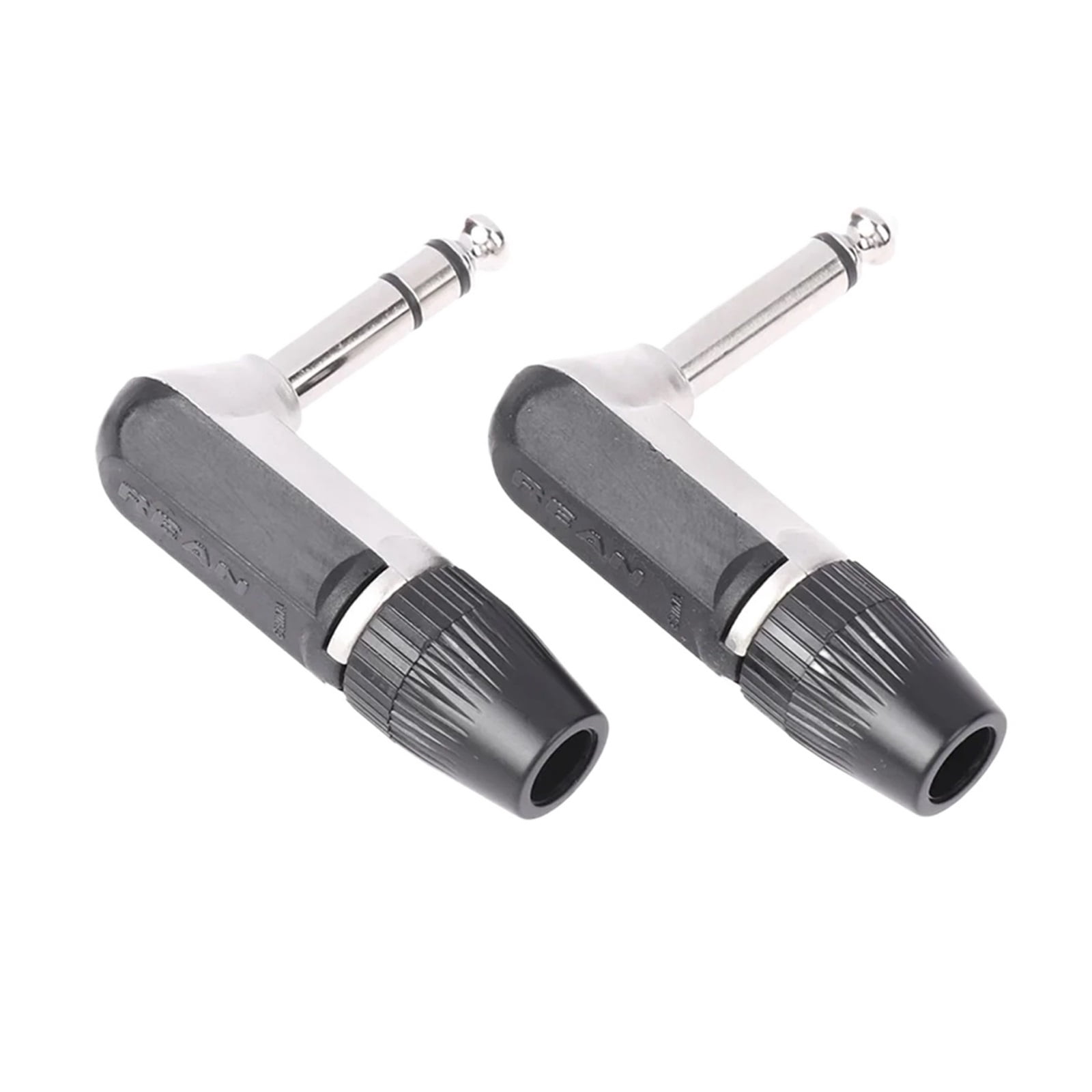 YY30 jack 6.35mm TS TRS 90 ° L-shaped Right Angle Plug Stereo / Mono 2 3 Pole 6.5 1/4 Microphone Guitar Audio NYS207 208