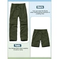 thumbnail image 4 of liyiyiyia Cargo Pants Kids Outdoor Hiking Fishing Zip Off Pants for Boys Children Travel Trouser, 4 of 8
