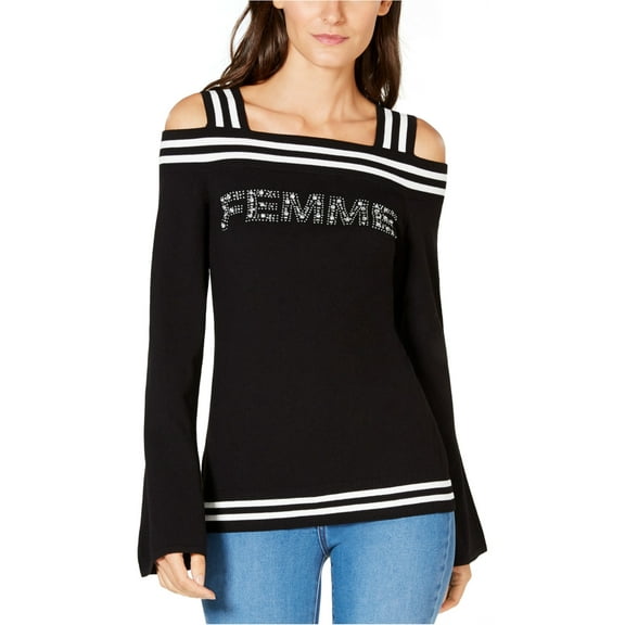 I.N.C Womens Femme Pullover Sweater, Black, Small