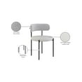 thumbnail image 2 of Meridian Furniture Beacon Taupe Vegan Leather and Boucle Dining Chair (Set of 2), 2 of 9