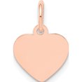 thumbnail image 1 of 14K Rose Gold Plain .011 Gauge Engraveable Heart Disc Charm (14 X 9) Made In United States xrm193/11, 1 of 5